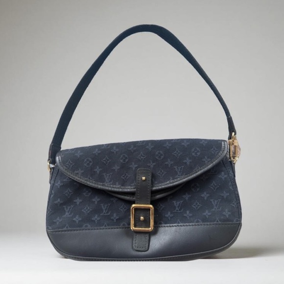 Louis Vuitton Dark Blue Denim Shoulder Bag - Picture 1 of 8